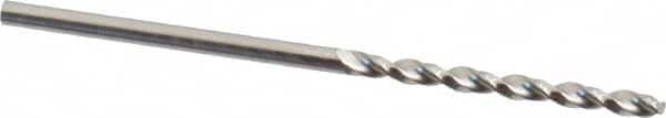 Guhring - #48 130° High Speed Steel Jobber Drill - Bright Finish, Right Hand Cut, Parabolic Flute, Straight Shank, 1-15/16" OAL, Standard Point - Americas Industrial Supply