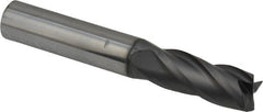 Niagara Cutter - 3/8", 7/8" LOC, 3/8" Shank Diam, 2-1/2" OAL, 4 Flute, Solid Carbide Square End Mill - Single End, Diamond Finish, Spiral Flute, 30° Helix, Right Hand Cut, Right Hand Flute, Series DIA430 - Americas Industrial Supply