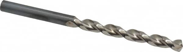 Guhring - Letter D 130° High Speed Steel Jobber Drill - Bright Finish, Right Hand Cut, Parabolic Flute, Straight Shank, 3-31/32" OAL, Standard Point - Americas Industrial Supply