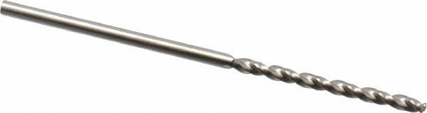 Guhring - 1.56mm 130° High Speed Steel Jobber Drill - Bright Finish, Right Hand Cut, Parabolic Flute, Straight Shank, 1-11/16" OAL, Standard Point - Americas Industrial Supply
