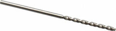 Guhring - 1.56mm 130° High Speed Steel Jobber Drill - Bright Finish, Right Hand Cut, Parabolic Flute, Straight Shank, 1-11/16" OAL, Standard Point - Americas Industrial Supply