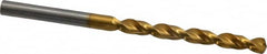 Guhring - #3 130° High Speed Steel Jobber Drill - TiN Finish, Right Hand Cut, Parabolic Flute, Straight Shank, 3-21/32" OAL, Standard Point - Americas Industrial Supply