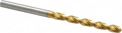 Guhring - #14 130° High Speed Steel Jobber Drill - TiN Finish, Right Hand Cut, Parabolic Flute, Straight Shank, 3-5/32" OAL, Standard Point - Americas Industrial Supply