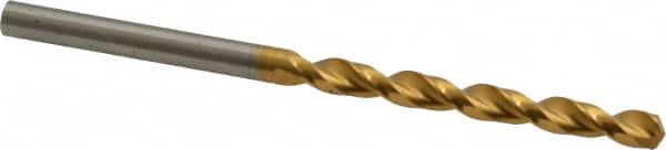 Guhring - #17 130° High Speed Steel Jobber Drill - TiN Finish, Right Hand Cut, Parabolic Flute, Straight Shank, 3-5/32" OAL, Standard Point - Americas Industrial Supply