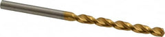 Guhring - #17 130° High Speed Steel Jobber Drill - TiN Finish, Right Hand Cut, Parabolic Flute, Straight Shank, 3-5/32" OAL, Standard Point - Americas Industrial Supply