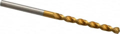 Guhring - #26 130° High Speed Steel Jobber Drill - TiN Finish, Right Hand Cut, Parabolic Flute, Straight Shank, 2-3/4" OAL, Standard Point - Americas Industrial Supply