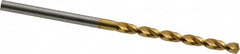Guhring - #36 130° High Speed Steel Jobber Drill - TiN Finish, Right Hand Cut, Parabolic Flute, Straight Shank, 2-13/32" OAL, Standard Point - Americas Industrial Supply