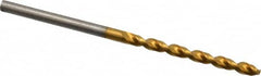 Guhring - #38 130° High Speed Steel Jobber Drill - TiN Finish, Right Hand Cut, Parabolic Flute, Straight Shank, 2-1/4" OAL, Standard Point - Americas Industrial Supply
