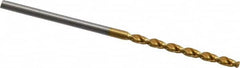 Guhring - #52 130° High Speed Steel Jobber Drill - TiN Finish, Right Hand Cut, Parabolic Flute, Straight Shank, 1-11/16" OAL, Standard Point - Americas Industrial Supply