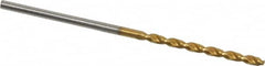 Guhring - #53 130° High Speed Steel Jobber Drill - TiN Finish, Right Hand Cut, Parabolic Flute, Straight Shank, 1-11/16" OAL, Standard Point - Americas Industrial Supply
