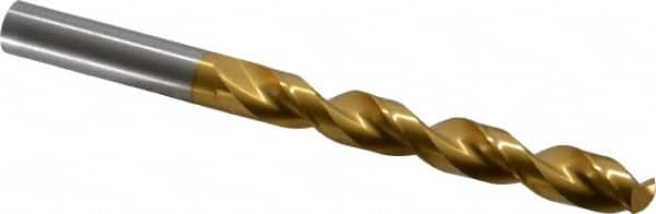 Guhring - 29/64" 130° High Speed Steel Jobber Drill - TiN Finish, Right Hand Cut, Parabolic Flute, Straight Shank, 5-19/32" OAL, Standard Point - Americas Industrial Supply