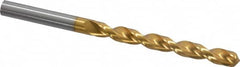 Guhring - Letter N 130° High Speed Steel Jobber Drill - TiN Finish, Right Hand Cut, Parabolic Flute, Straight Shank, 4-19/32" OAL, Standard Point - Americas Industrial Supply