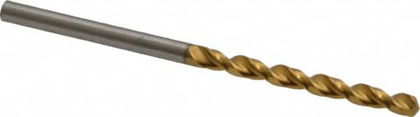 Guhring - #30 130° Cobalt Jobber Drill - TiN Finish, Right Hand Cut, Parabolic Flute, Straight Shank, 2-9/16" OAL, Standard Point - Americas Industrial Supply