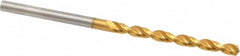 Guhring - #31 130° Cobalt Jobber Drill - TiN Finish, Right Hand Cut, Parabolic Flute, Straight Shank, 2-9/16" OAL, Standard Point - Americas Industrial Supply