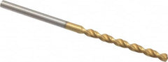 Guhring - #38 130° Cobalt Jobber Drill - TiN Finish, Right Hand Cut, Parabolic Flute, Straight Shank, 2-1/4" OAL, Standard Point - Americas Industrial Supply