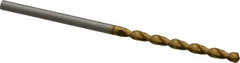 Guhring - #46 130° Cobalt Jobber Drill - TiN Finish, Right Hand Cut, Parabolic Flute, Straight Shank, 1-15/16" OAL, Standard Point - Americas Industrial Supply