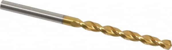 Guhring - 11/64" 130° Cobalt Jobber Drill - TiN Finish, Right Hand Cut, Parabolic Flute, Straight Shank, 3-5/32" OAL, Standard Point - Americas Industrial Supply