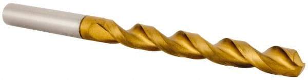Guhring - 11/32" 130° Cobalt Jobber Drill - TiN Finish, Right Hand Cut, Parabolic Flute, Straight Shank, 4-29/32" OAL, Standard Point - Americas Industrial Supply