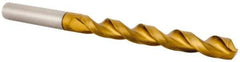 Guhring - 11/32" 130° Cobalt Jobber Drill - TiN Finish, Right Hand Cut, Parabolic Flute, Straight Shank, 4-29/32" OAL, Standard Point - Americas Industrial Supply