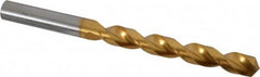 Guhring - 13/32" 130° Cobalt Jobber Drill - TiN Finish, Right Hand Cut, Parabolic Flute, Straight Shank, 5-1/4" OAL, Standard Point - Americas Industrial Supply