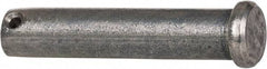 Made in USA - 5/8" Pin Diam, 3" OAL, Standard Clevis Pin - 5/32" Hole, 2-27/32" Usable Length, Uncoated Stainless Steel - Americas Industrial Supply