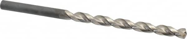 Guhring - 3/8", 130° Point, Parabolic Flute, High Speed Steel Taper Length Drill Bit - Bright Finish, 4-3/4" Flute Length, 7-1/4" OAL, Series 535 - Americas Industrial Supply