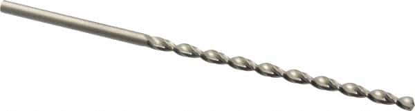 Taper Length Drill Bit: 0.1285″ Dia, 130 ° Bright/Uncoated, RH Cut, Parabolic Flute, Straight Shank, Series 501