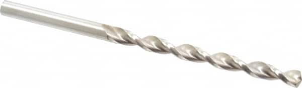 Guhring - 3/8", 130° Point, Parabolic Flute, High Speed Steel Taper Length Drill Bit - Bright Finish, 4-3/4" Flute Length, 7-1/4" OAL, Series 501 - Americas Industrial Supply
