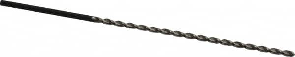 Extra Length Drill Bit: 0.125″ Dia, 130 °, High Speed Steel Uncoated, 4.134″ Flute Length, 6.102″ OAL, Parabolic Flute, Straight-Cylindrical Shank, Series 502