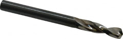 Guhring - #5 130° Parabolic Flute High Speed Steel Screw Machine Drill Bit - Bright Finish, Right Hand Cut, 1-1/32" Flute Length, 2-7/16" OAL, Standard Point, Straight Shank - Americas Industrial Supply
