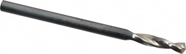 Guhring - #37 130° Parabolic Flute High Speed Steel Screw Machine Drill Bit - Bright Finish, Right Hand Cut, 9/16" Flute Length, 1-11/16" OAL, Standard Point, Straight Shank - Americas Industrial Supply