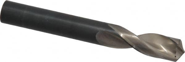 Guhring - 29/64" 130° Parabolic Flute High Speed Steel Screw Machine Drill Bit - Bright Finish, Right Hand Cut, 1-27/32" Flute Length, 3-3/4" OAL, Standard Point, Straight Shank - Americas Industrial Supply