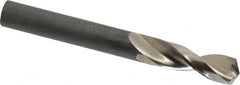 Guhring - 0.3677" 130° Parabolic Flute High Speed Steel Screw Machine Drill Bit - Bright Finish, Right Hand Cut, 1-9/16" Flute Length, 3-5/16" OAL, Standard Point, Straight Shank - Americas Industrial Supply