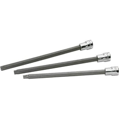 SK - 3 Piece 3/8" Drive Torx Bit Socket Set - T30 to T50 Torx - Americas Industrial Supply