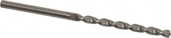 Guhring - #30 130° Solid Carbide Jobber Drill - Bright Finish, Right Hand Cut, Parabolic Flute, Straight Shank, 69.85mm OAL, Standard Point - Americas Industrial Supply
