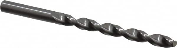 Guhring - Letter N 130° Solid Carbide Jobber Drill - Bright Finish, Right Hand Cut, Parabolic Flute, Straight Shank, 4-3/8" OAL, Standard Point - Americas Industrial Supply