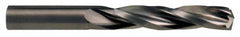 Kennametal - #7 150° Solid Carbide Jobber Drill - Bright Finish, Right Hand Cut, Spiral Flute, Straight Shank, 2-7/16" OAL, Notched Point - Americas Industrial Supply