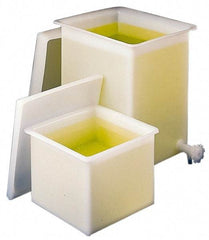 Bel-Art - 5 Gallon Natural Rectangular Polyethylene Tank - 10" High x 11" Diam - Americas Industrial Supply