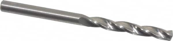 Guhring - #25 150° Solid Carbide Jobber Drill - Bright Finish, Right Hand Cut, Spiral Flute, Straight Shank, 55mm OAL, Standard Point - Americas Industrial Supply