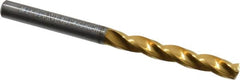 Guhring - 11/64" 150° Solid Carbide Jobber Drill - TiN Finish, Right Hand Cut, Spiral Flute, Straight Shank, 2-9/32" OAL, Standard Point - Americas Industrial Supply