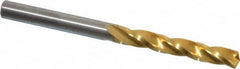 Guhring - 3/16" 150° Solid Carbide Jobber Drill - TiN Finish, Right Hand Cut, Spiral Flute, Straight Shank, 2-7/16" OAL, Standard Point - Americas Industrial Supply
