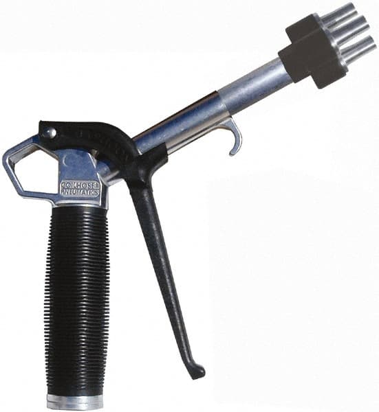 Coilhose Pneumatics - 150 Max psi High Flow Multi-Jet Nozzle Pistol Grip Blow Gun - 3/8 NPT, 2" Tube Length, Aluminum - Americas Industrial Supply