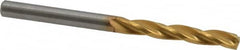 Guhring - #25 150° Solid Carbide Jobber Drill - TiN Finish, Right Hand Cut, Spiral Flute, Straight Shank, 2.165" OAL, Standard Point - Americas Industrial Supply