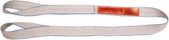 Lift-All - 3' Long x 4" Wide, 6,400 Lb Vertical Capacity, 1 Ply, Polyester Web Sling - 5,000 Lb Choker Capacity, Silver (Color) - Americas Industrial Supply