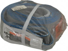 Lift-All - 12' Long x 3" Wide, 4,800 Lb Vertical Capacity, 1 Ply, Polyester Web Sling - 3,800 Lb Choker Capacity, Silver (Color) - Americas Industrial Supply