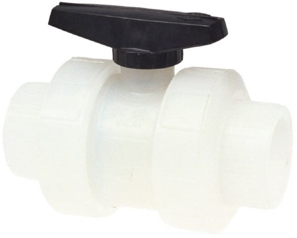 True Union Manual Ball Valve: 4″ Pipe, Full Port Solvent x Solvent