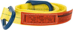 Lift-All - 4' Long x 2" Wide, 6,400 Lb Vertical Capacity, 2 Ply, Polyester Web Sling - 5,000 Lb Choker Capacity, Yellow - Americas Industrial Supply
