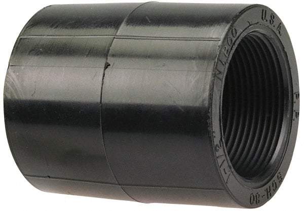 NIBCO - 1" Polypropylene Plastic Pipe Coupling - Schedule 80, FPT x FPT End Connections - Americas Industrial Supply