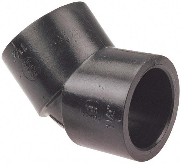 NIBCO - 1-1/2" Polypropylene Plastic Pipe 45° Elbow - Schedule 80, S x S End Connections - Americas Industrial Supply