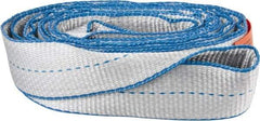 Lift-All - 6' Long x 2" Wide, 6,400 Lb Vertical Capacity, 2 Ply, Polyester Web Sling - 5,000 Lb Choker Capacity, Silver (Color) - Americas Industrial Supply